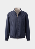 Navy Blue Technical Windbreaker Jacket