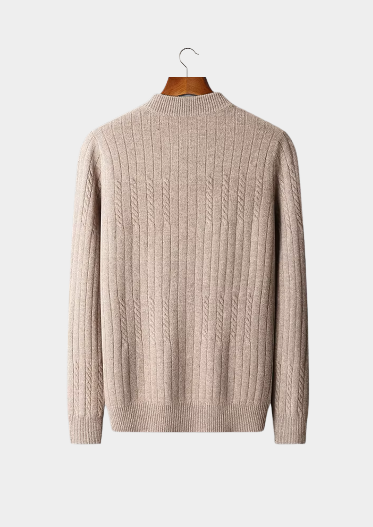 Pure Extra-Fine Merino Wool Rib Mockneck