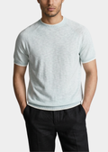 Capri Ice Blue Linen Contrast T-Shirt
