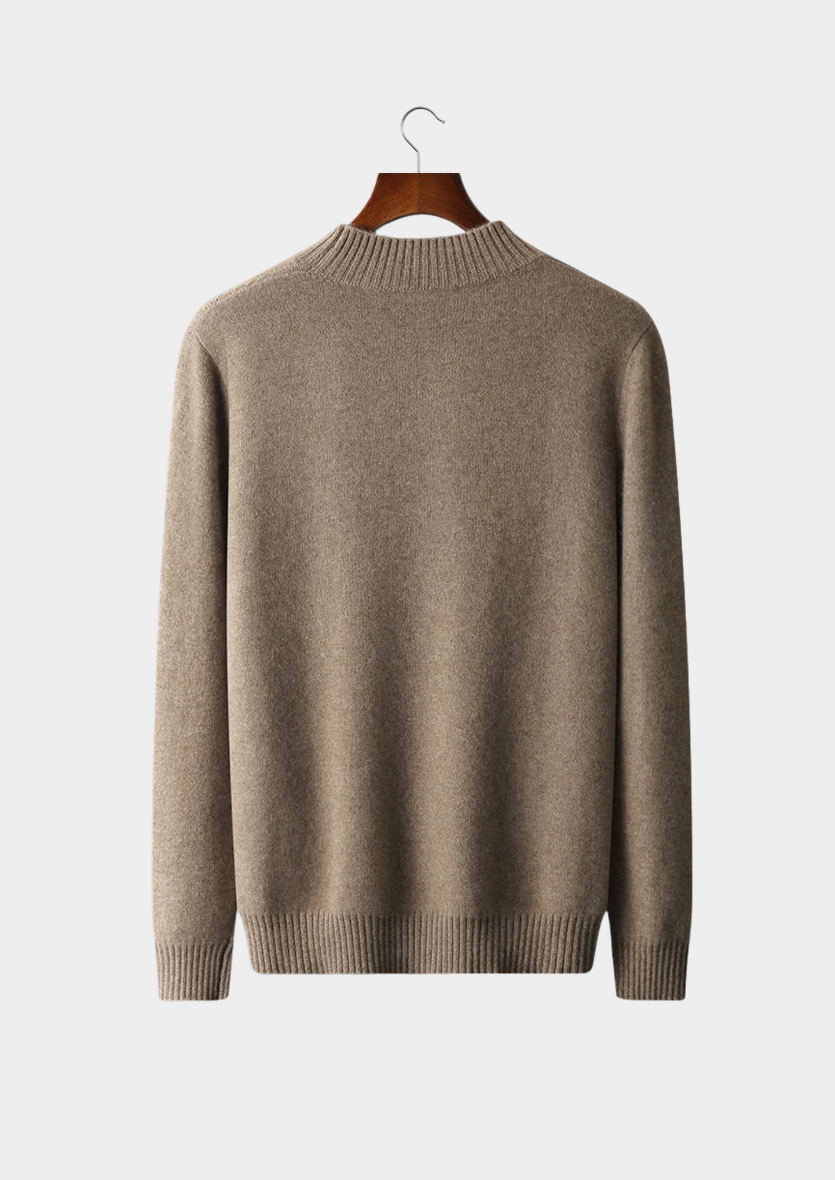 Pure Extra-Fine Merino Wool Jacquard Mockneck