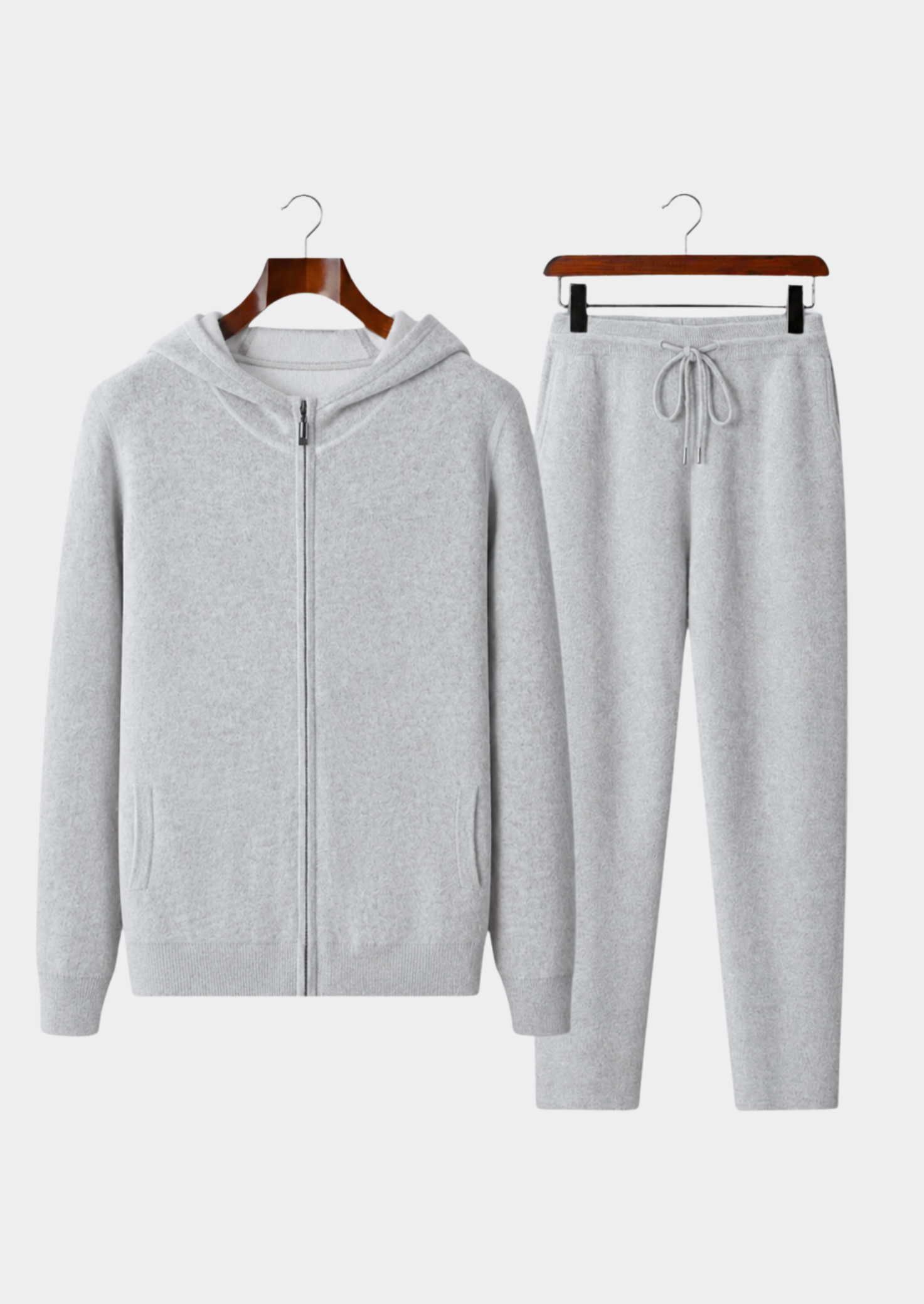 Premium Cashmere Light Gray Milano Leisure Set