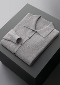 Pure Extra-Fine Merino Wool Polo Cardigan