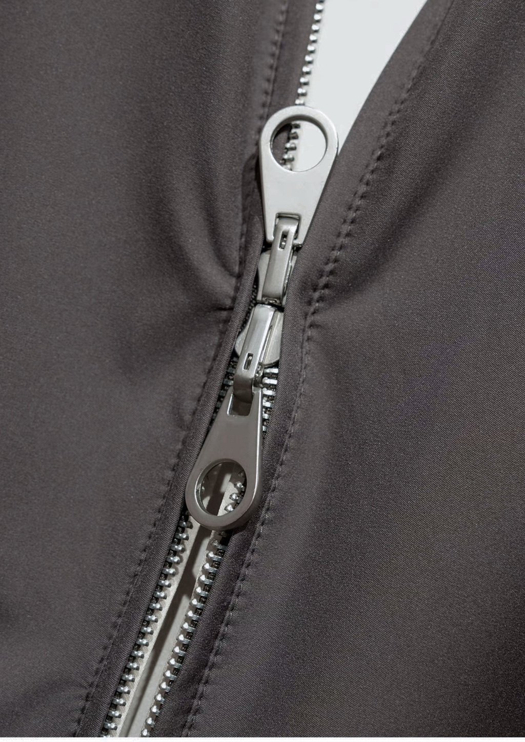 Fog Gray Technical Windbreaker Jacket