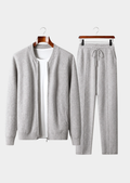 Pure Extra-Fine Merino Wool Light Gray Falconi Set