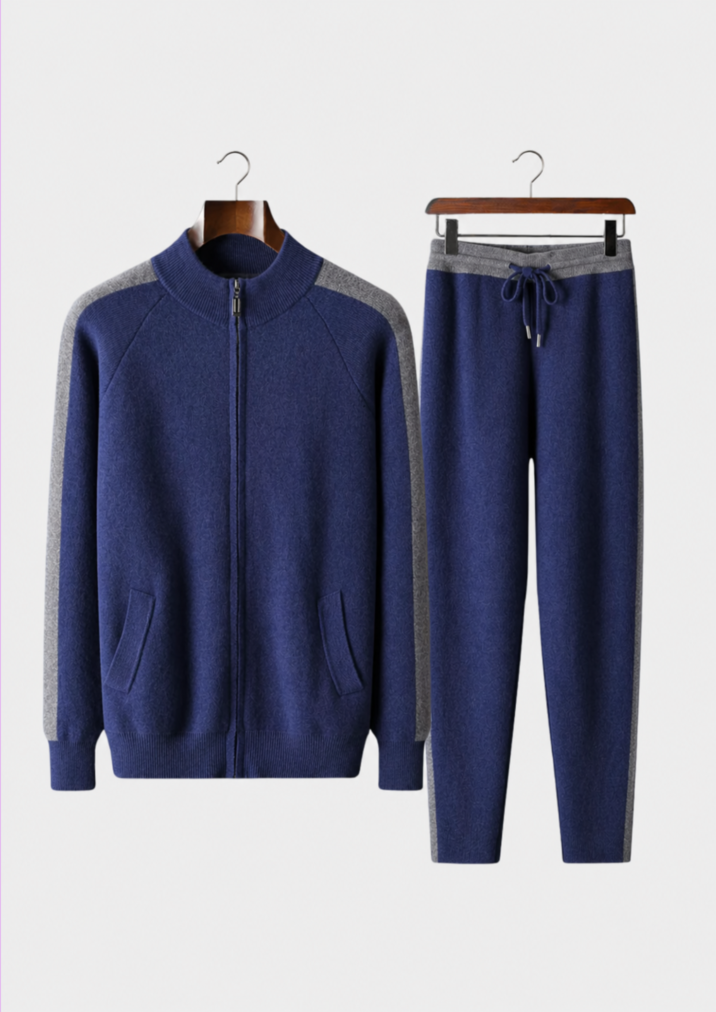 Premium Cashmere Navy Blue Torino Leisure Set