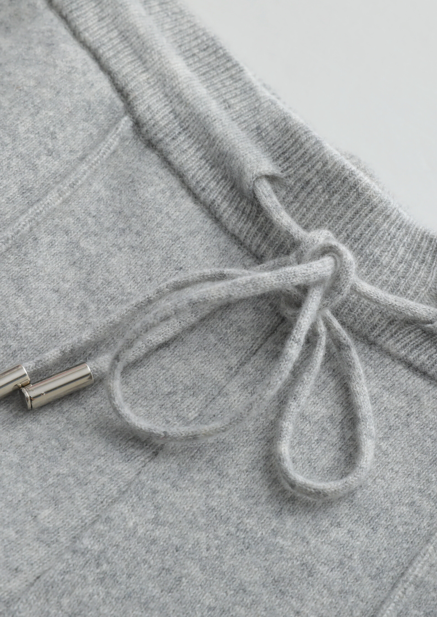 Pure Extra-Fine Merino Wool Light Gray Luzzo Set