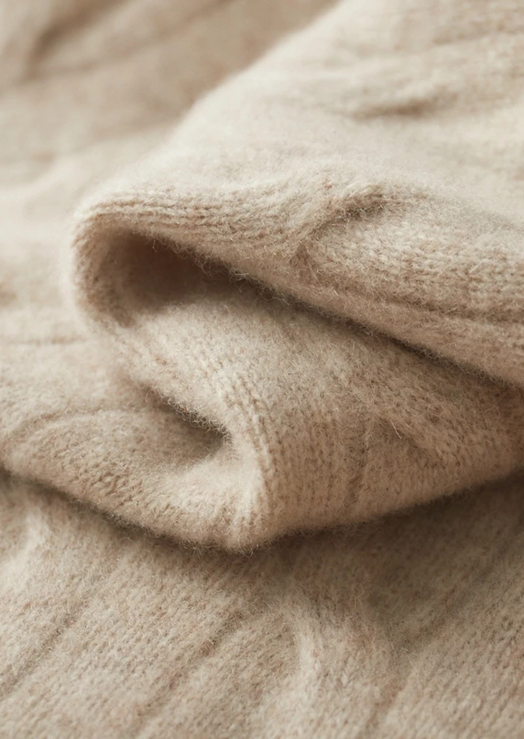 Pure Extra-Fine Merino Wool Cable Half Zip