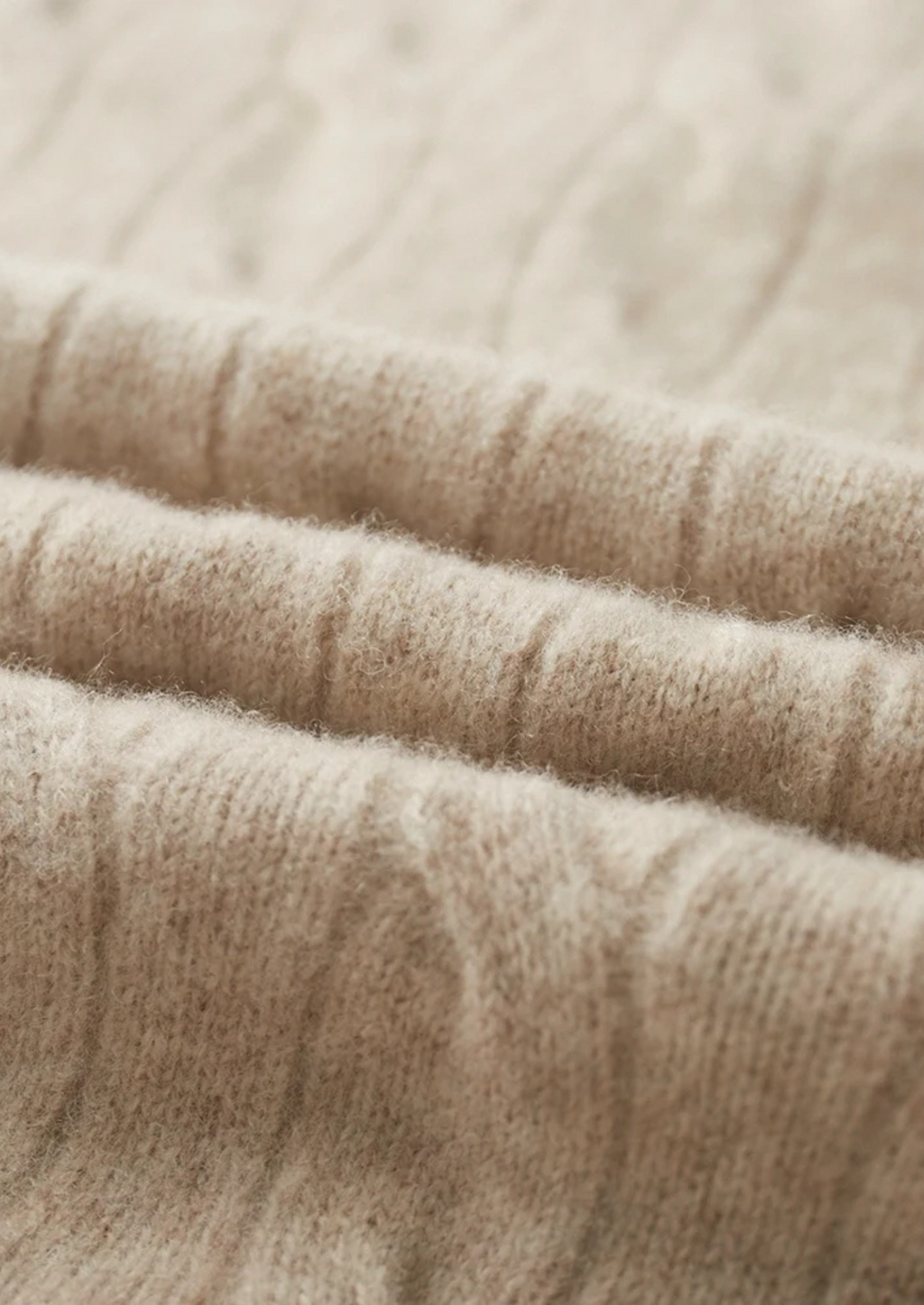 Pure Extra-Fine Merino Wool Cable Half Zip