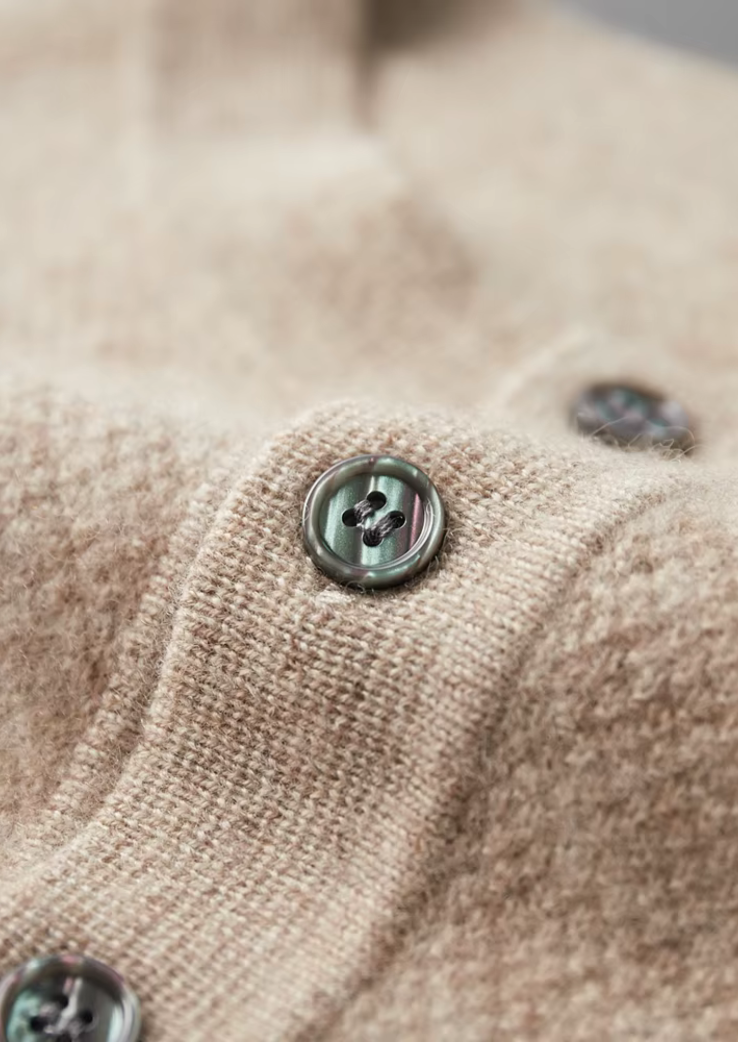 Premium Cashmere Classic Henley Sweater