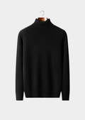 Pure Cashmere Black Essential Rollneck