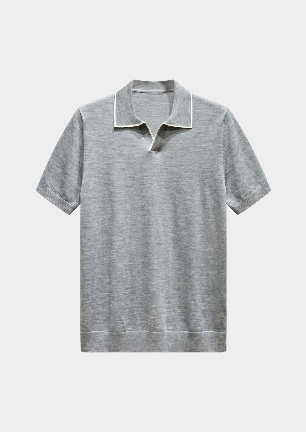 Ellis Light Gray Lightweight Polo Shirt