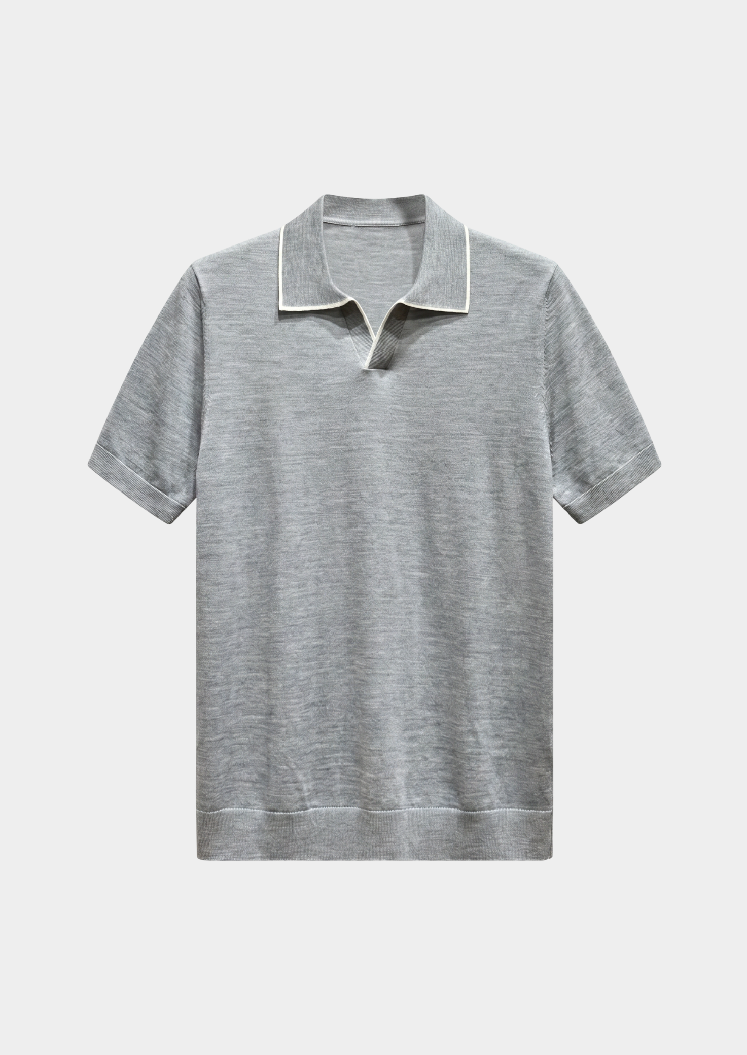 Ellis Light Gray Lightweight Polo Shirt