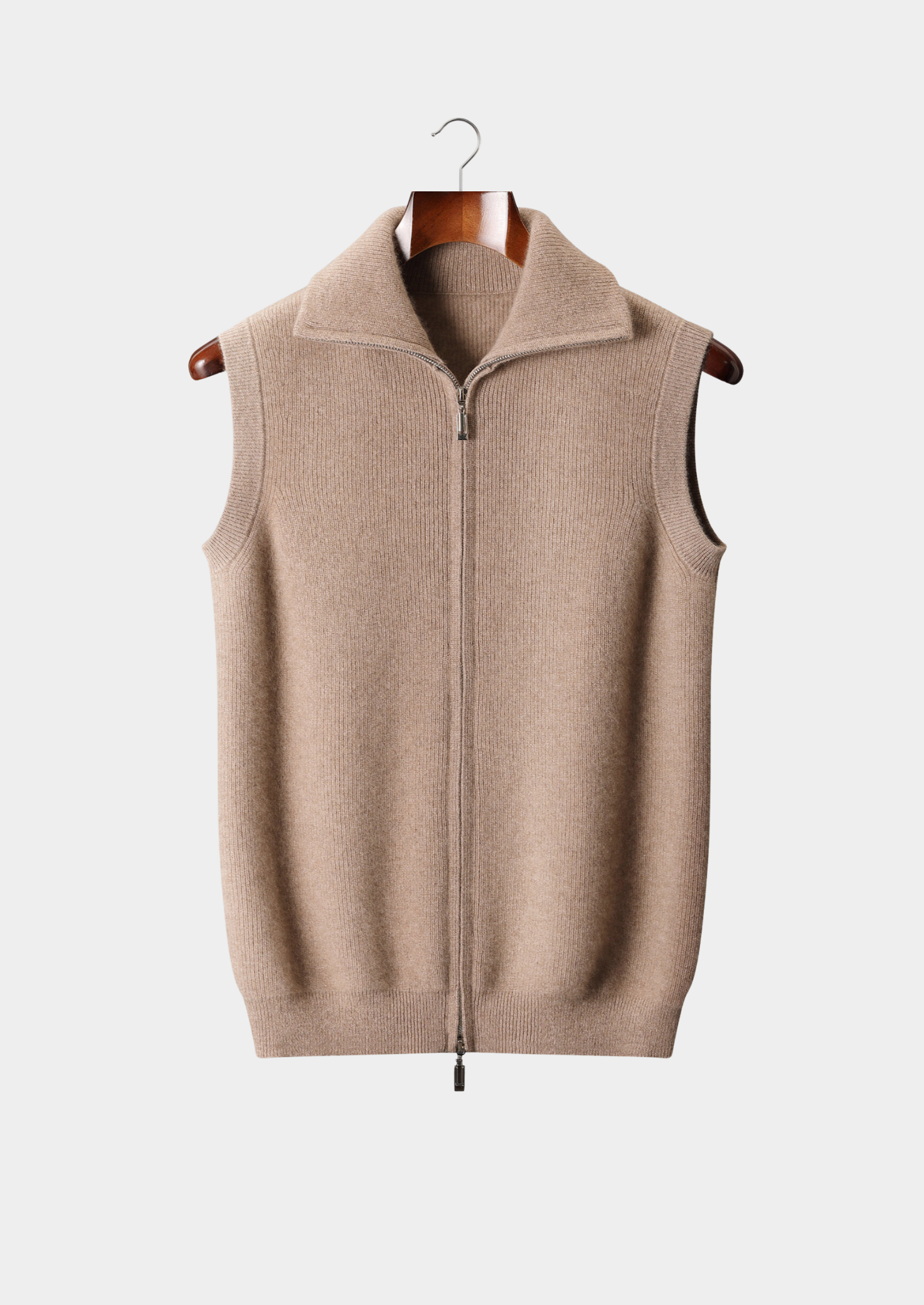 Pure Cashmere Beige Body Warmer Vest