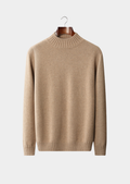 Pure Cashmere Beige Mockneck Sweater