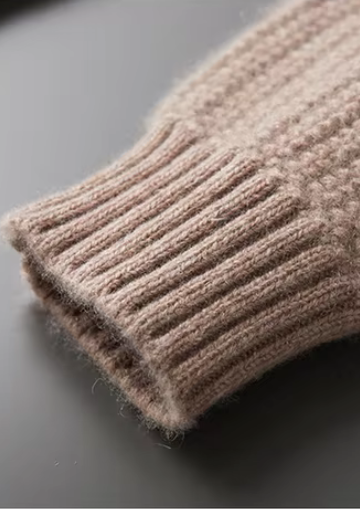 Pure Cashmere Beige Heavyweight Crewneck