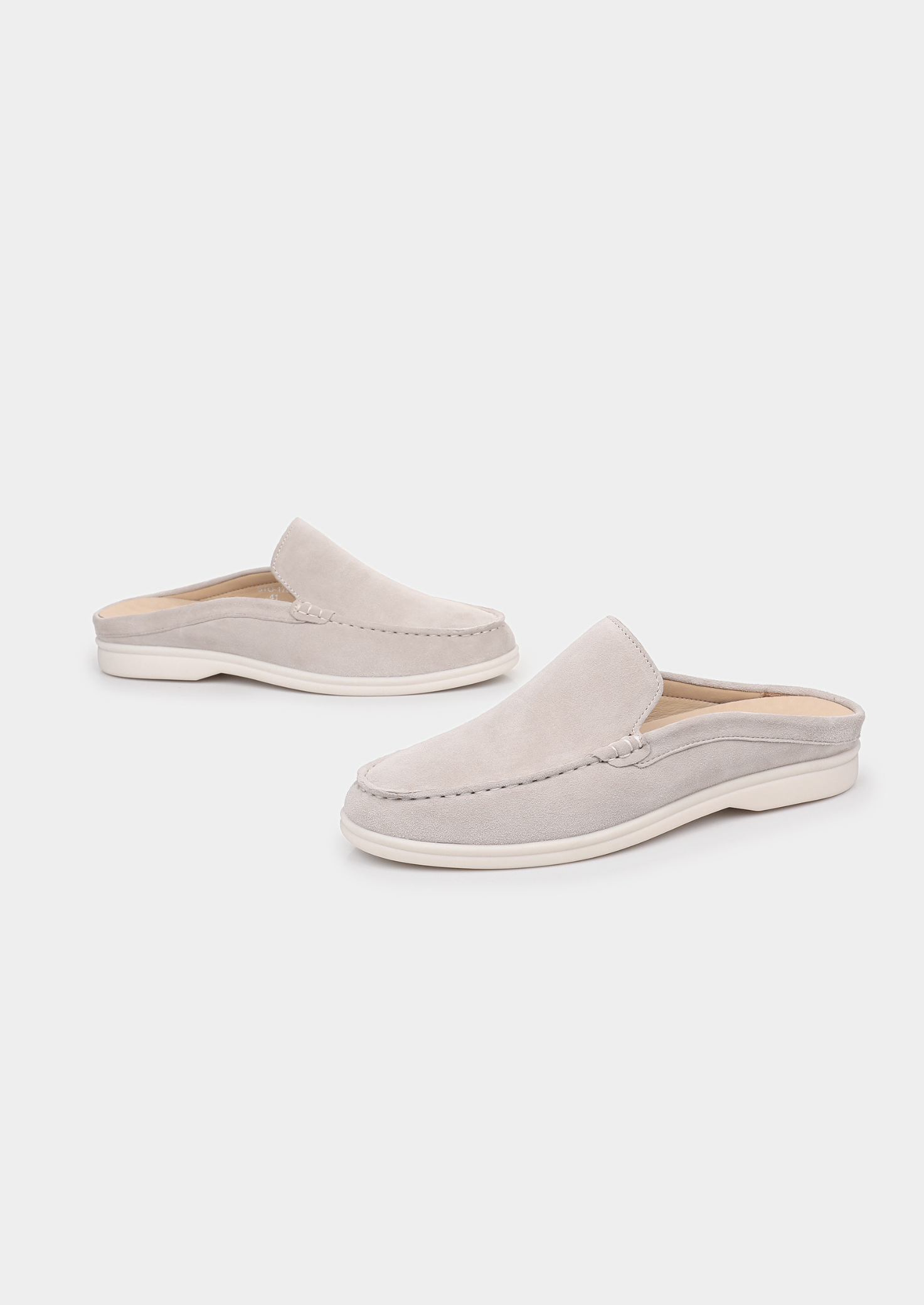 Light Gray Marina Suede Slipper