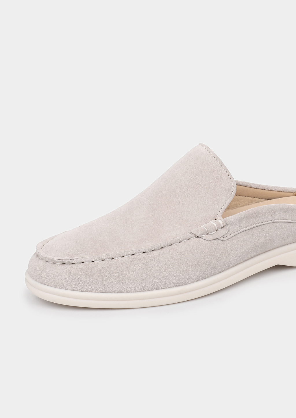 Light Gray Marina Suede Slipper