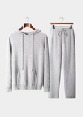 Pure Extra-Fine Merino Wool Light Gray Savro Set