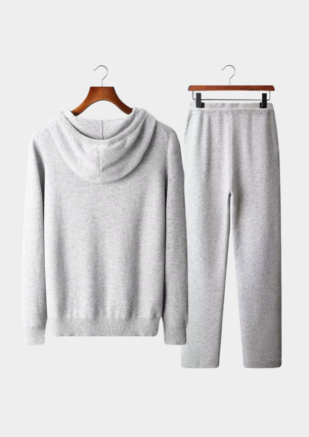 Pure Extra-Fine Merino Wool Light Gray Savro Set