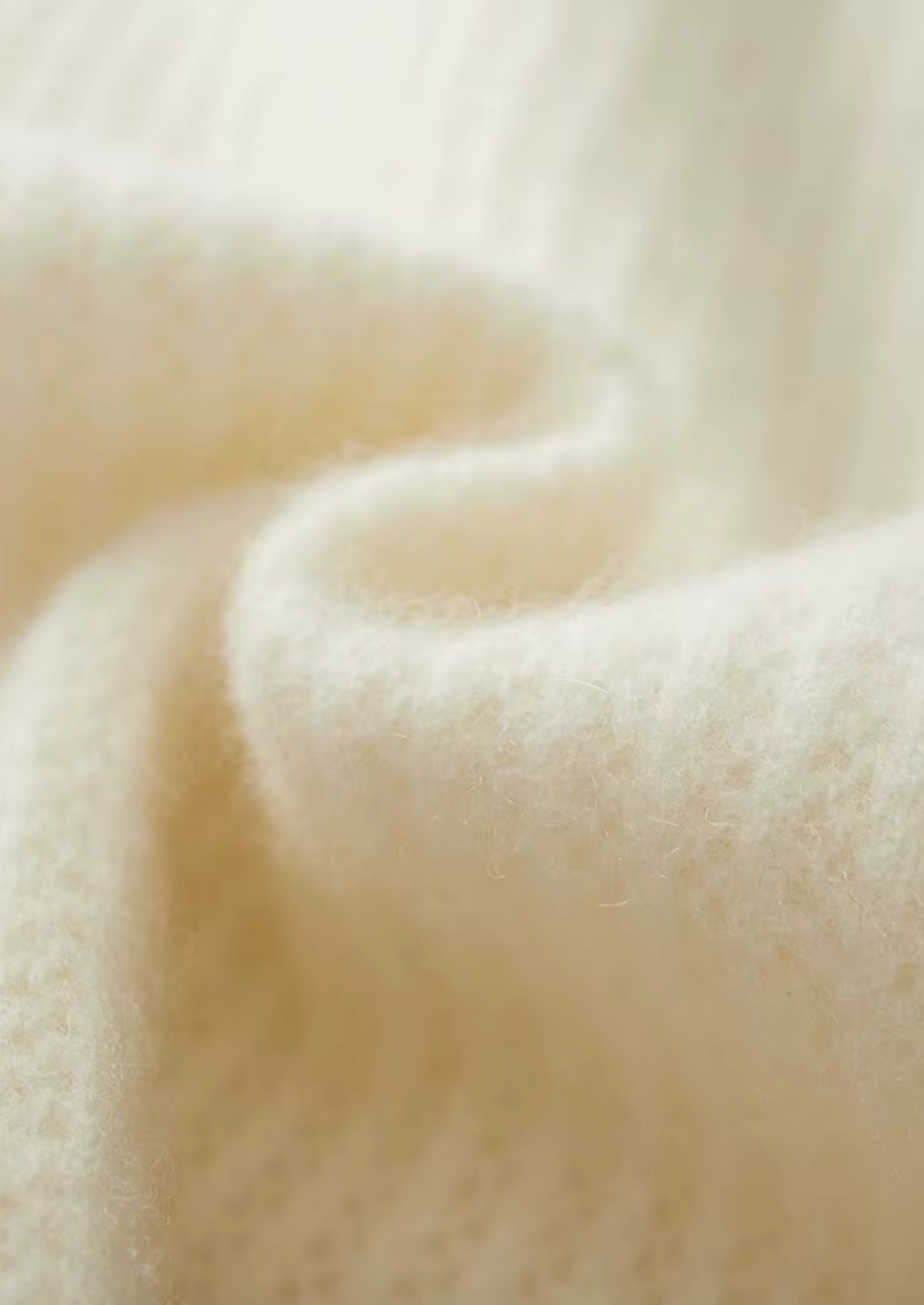 Pure Extra-Fine Merino Wool Ribbed Zipper Hoodie