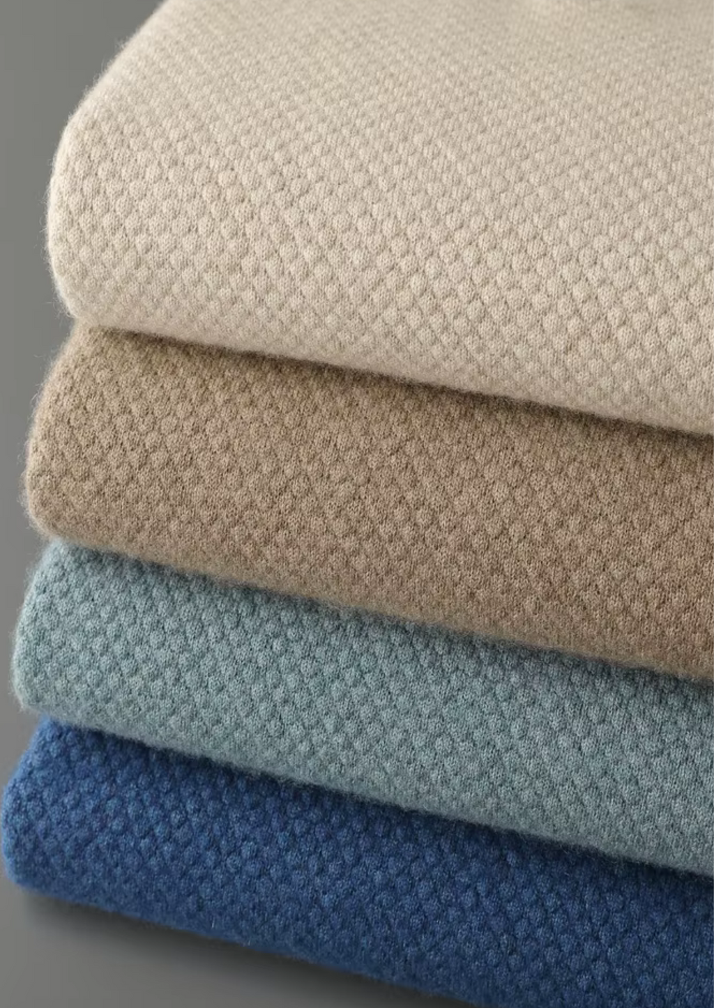 Premium Cashmere Textured Sweater Polo