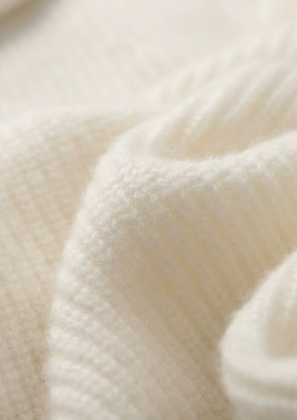 Premium Cashmere Ribbed V-Neck Sweater