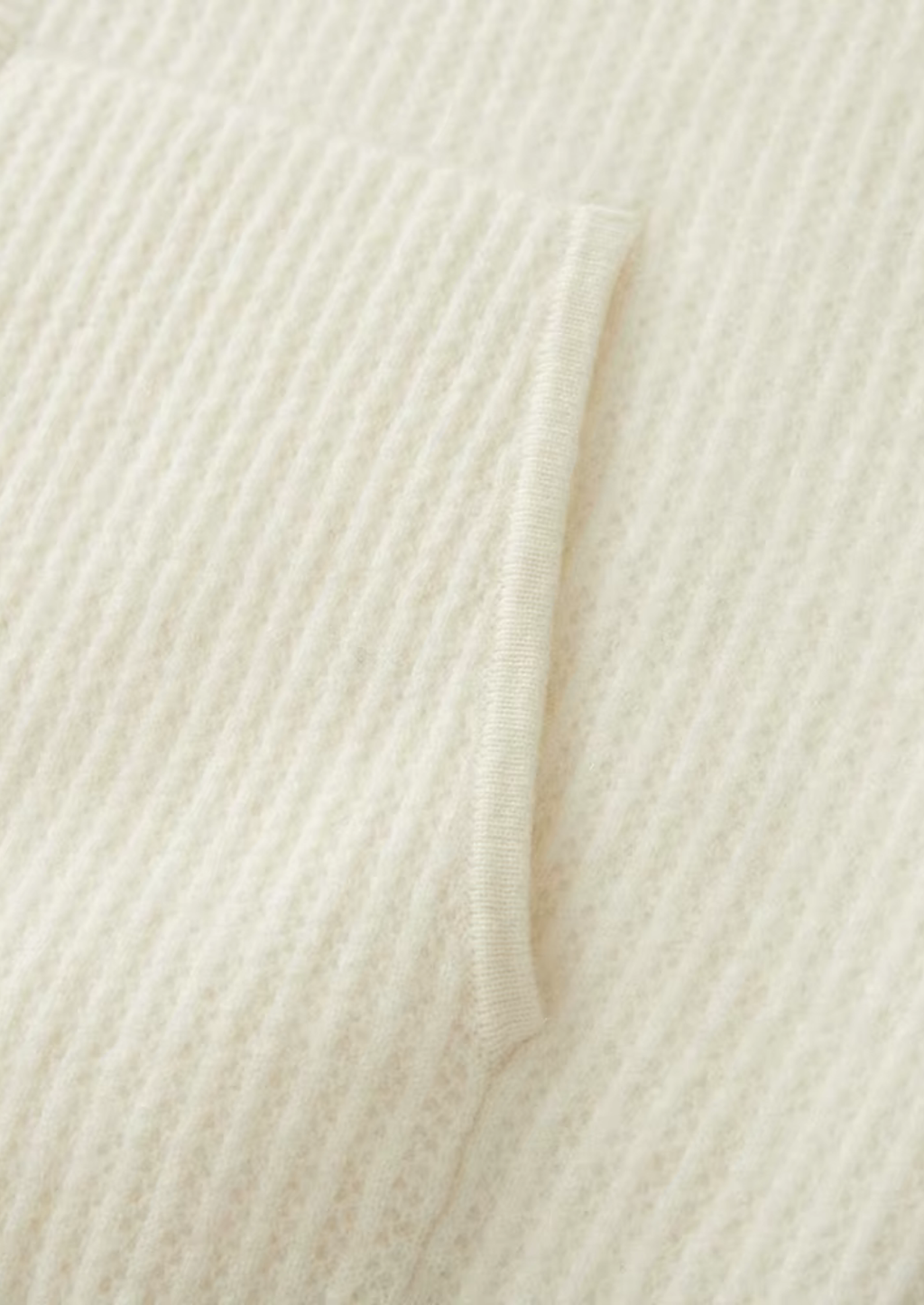 Pure Extra-Fine Merino Wool Ribbed Zipper Hoodie