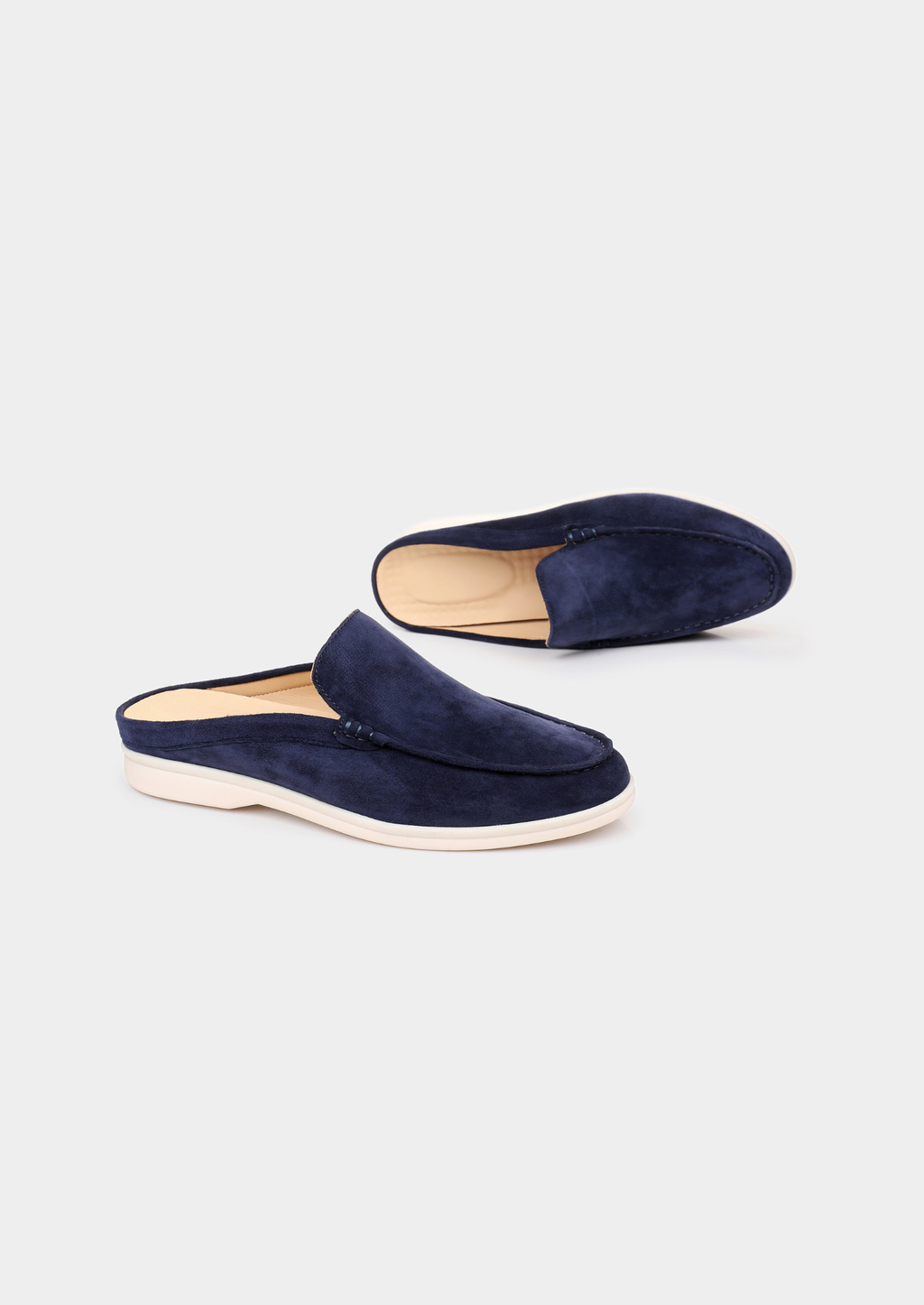 Navy Blue Marina Suede Slipper