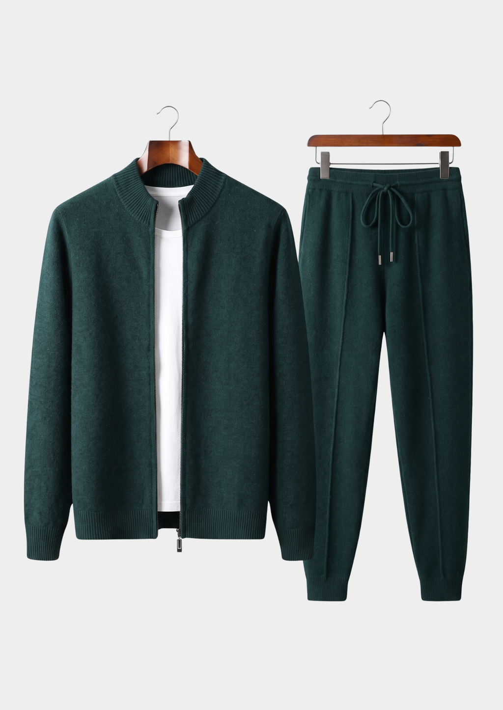 Pure Extra-Fine Merino Wool Sea Green Luzzo Set