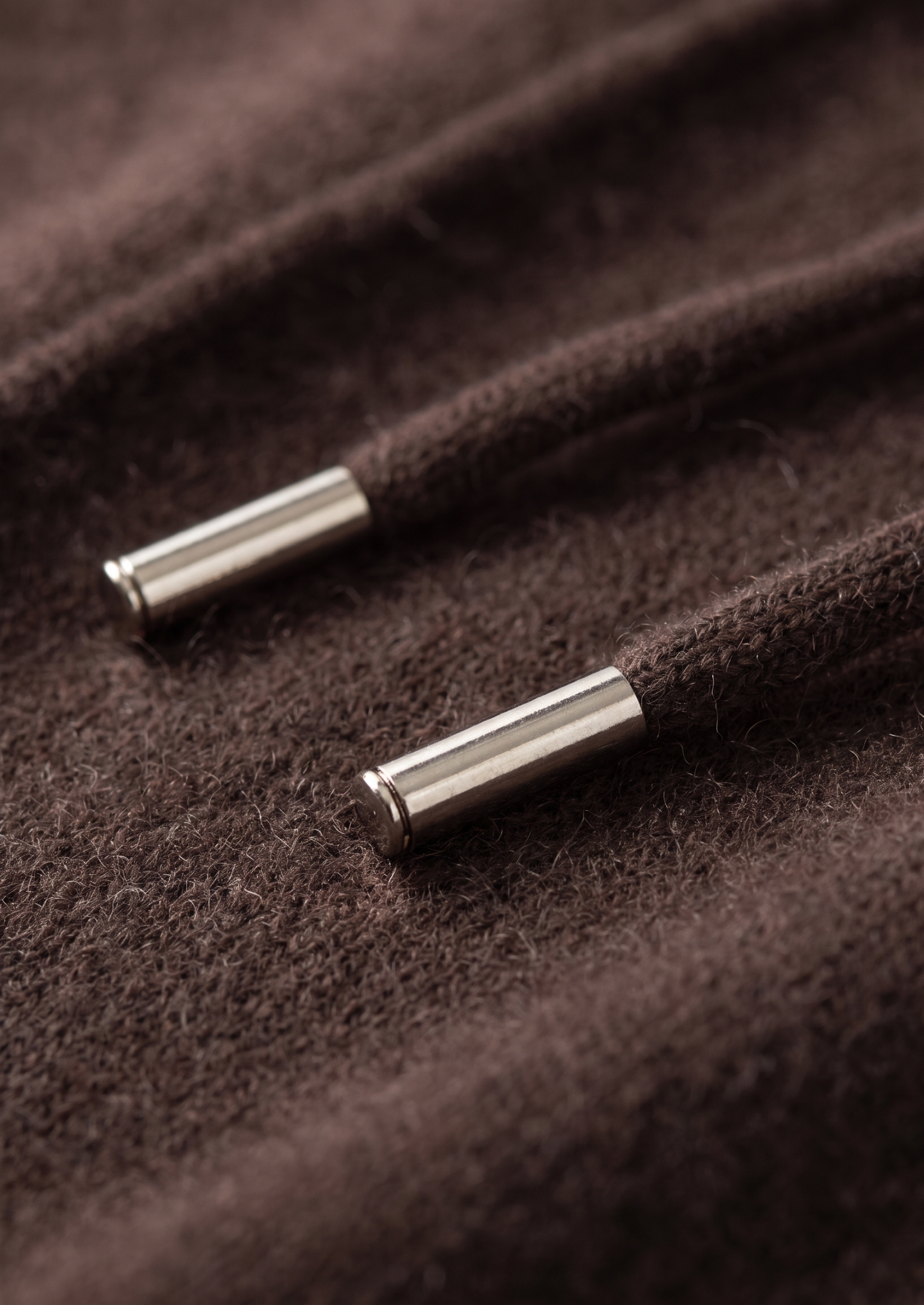 Pure Extra-Fine Merino Wool Dark Brown Luzzo Set