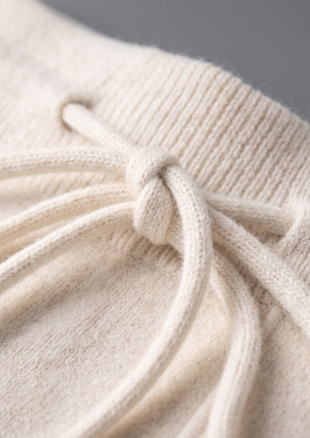Pure Extra-Fine Merino Wool Cream White Luzzo Set