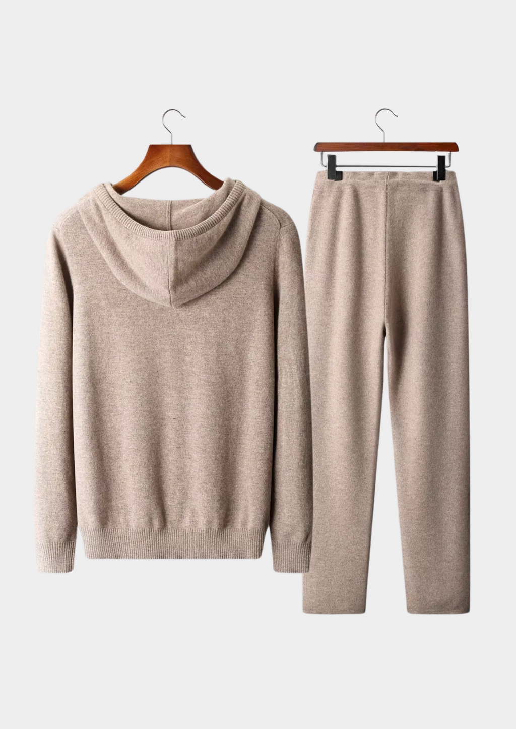 Pure Extra-Fine Merino Wool Beige Savro Set